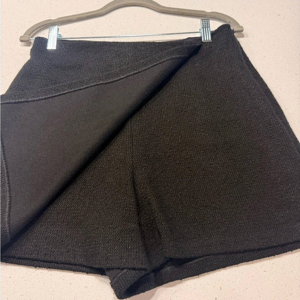 Express Women's Tweed Black Mini Skort Skirt Size 10